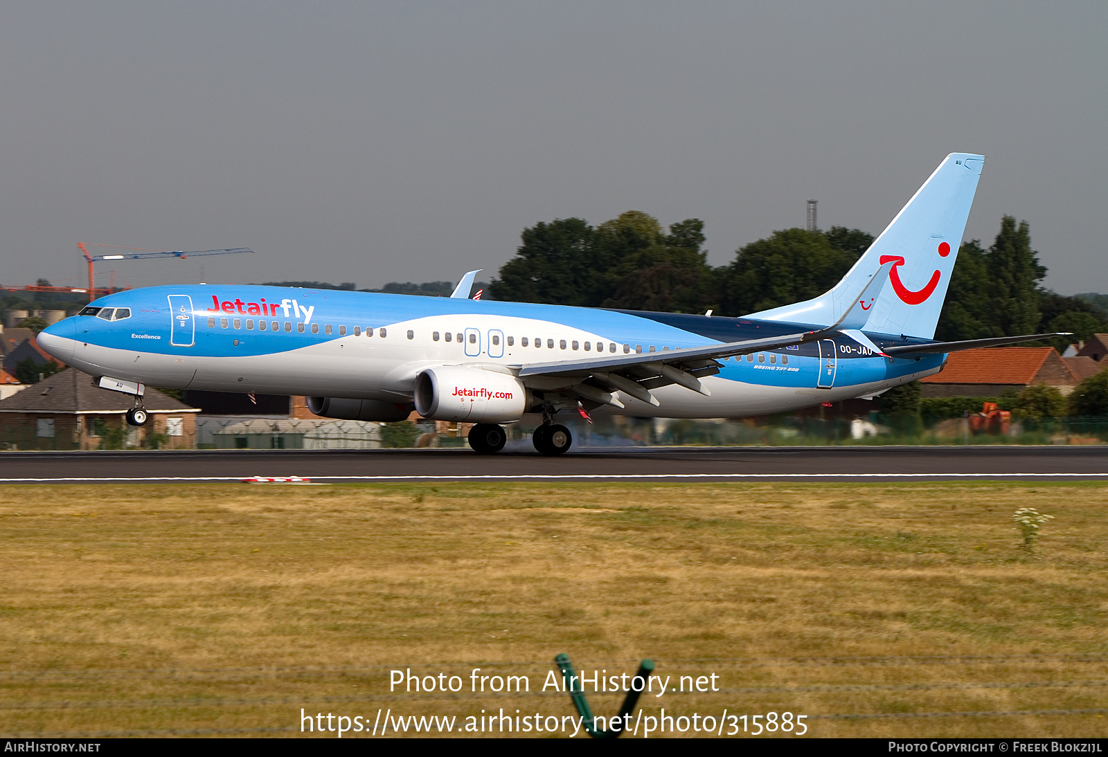 Aircraft Photo of OO-JAU | Boeing 737-8K5 | Jetairfly | AirHistory.net #315885