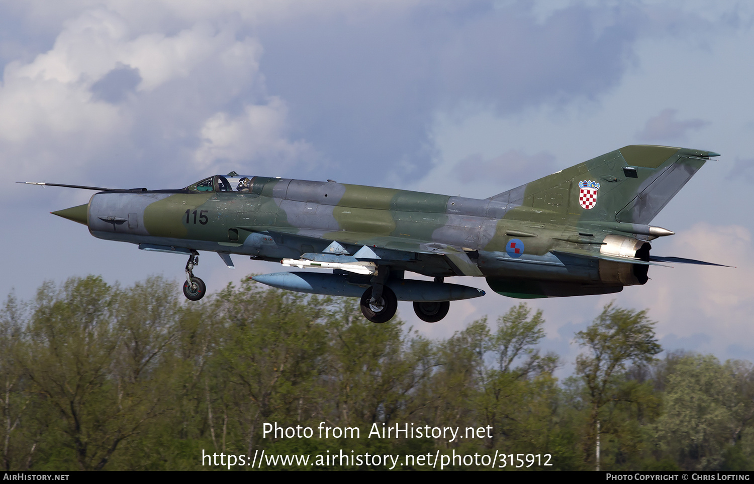 Aircraft Photo of 115 | Mikoyan-Gurevich MiG-21bisD | Croatia - Air Force | AirHistory.net #315912