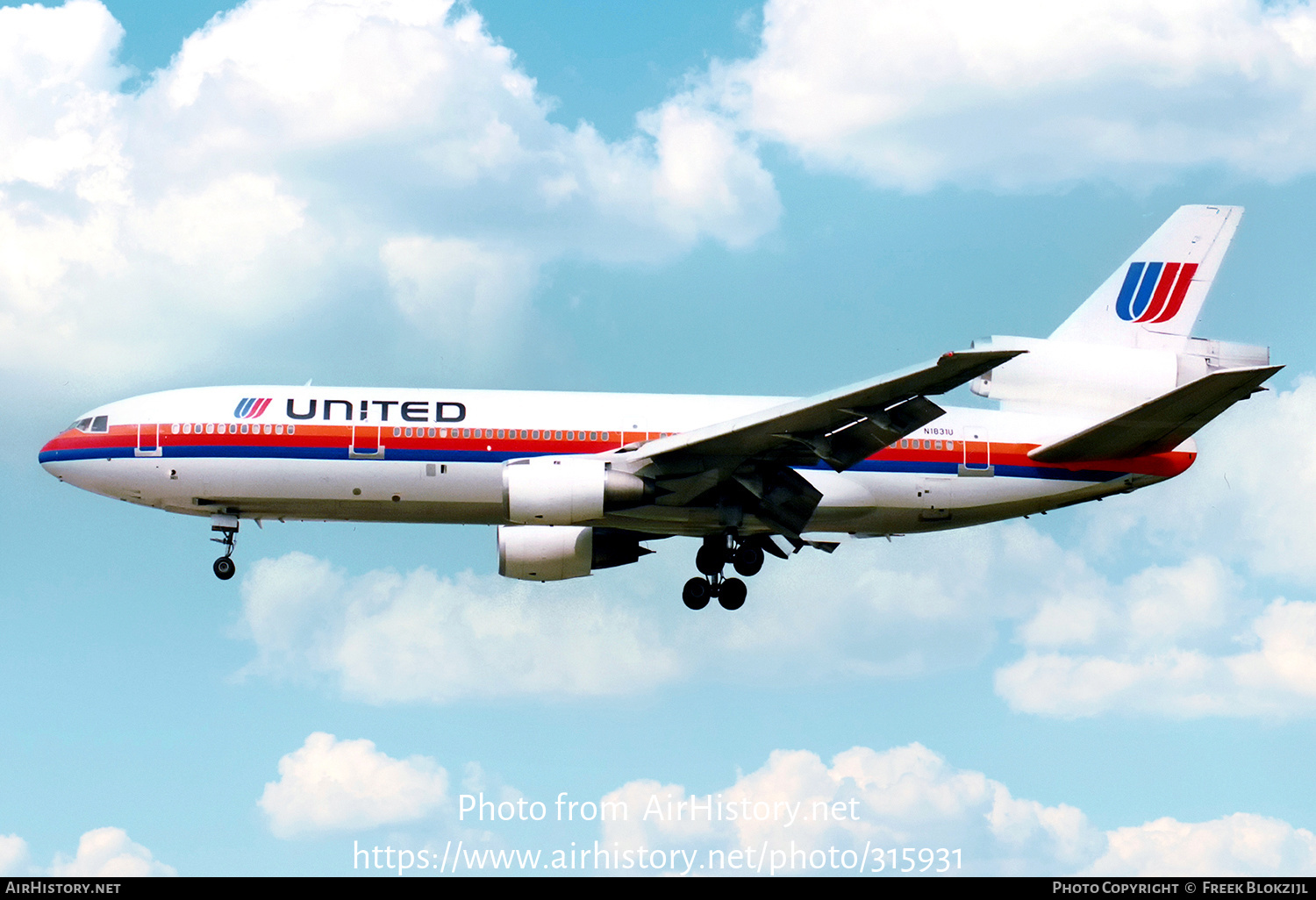 Aircraft Photo of N1831U | McDonnell Douglas DC-10-10 | United Airlines | AirHistory.net #315931