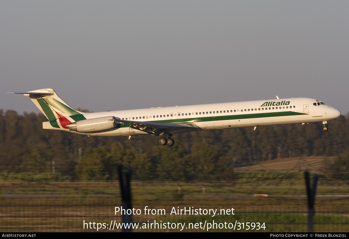 Aircraft Photo of I-DATI | McDonnell Douglas MD-82 (DC-9-82) | Alitalia | AirHistory.net #315934