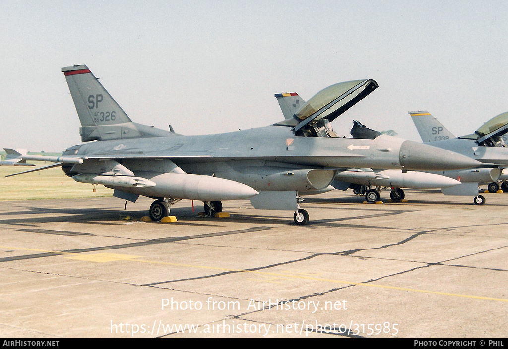 Aircraft Photo of 86-0326 / AF86-326 | General Dynamics F-16C Fighting Falcon | USA - Air Force | AirHistory.net #315985