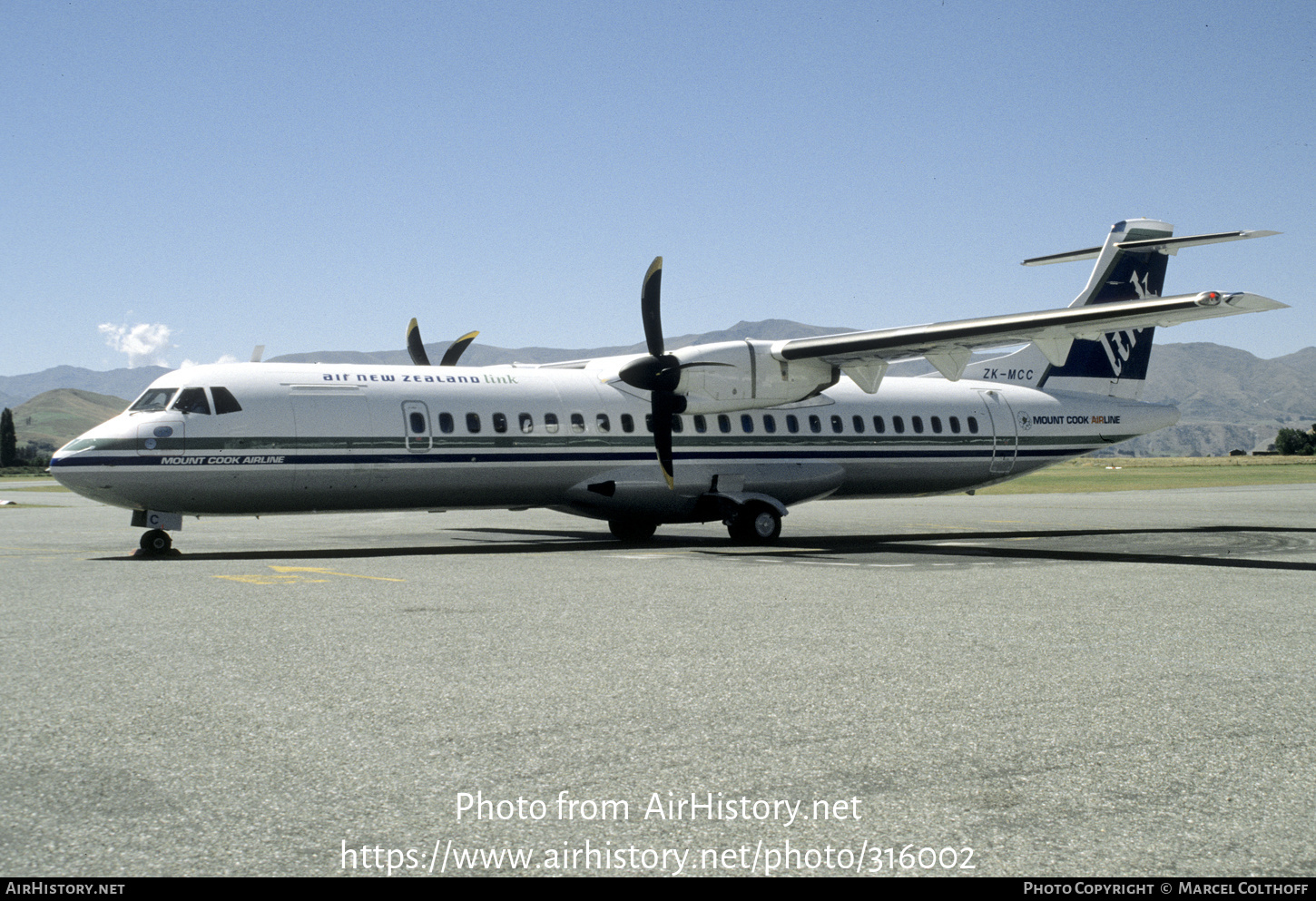 Aircraft Photo of ZK-MCC | ATR ATR-72-212 | Air New Zealand Link | AirHistory.net #316002