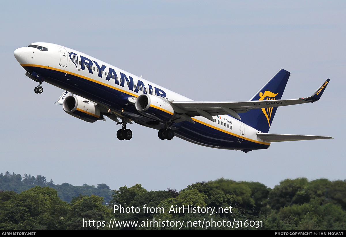 Aircraft Photo of EI-DHW | Boeing 737-8AS | Ryanair | AirHistory.net #316031