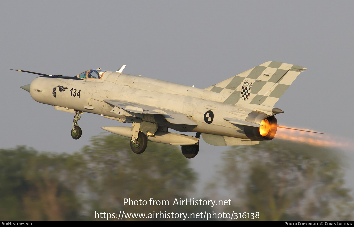 Aircraft Photo of 134 | Mikoyan-Gurevich MiG-21bisD | Croatia - Air Force | AirHistory.net #316138