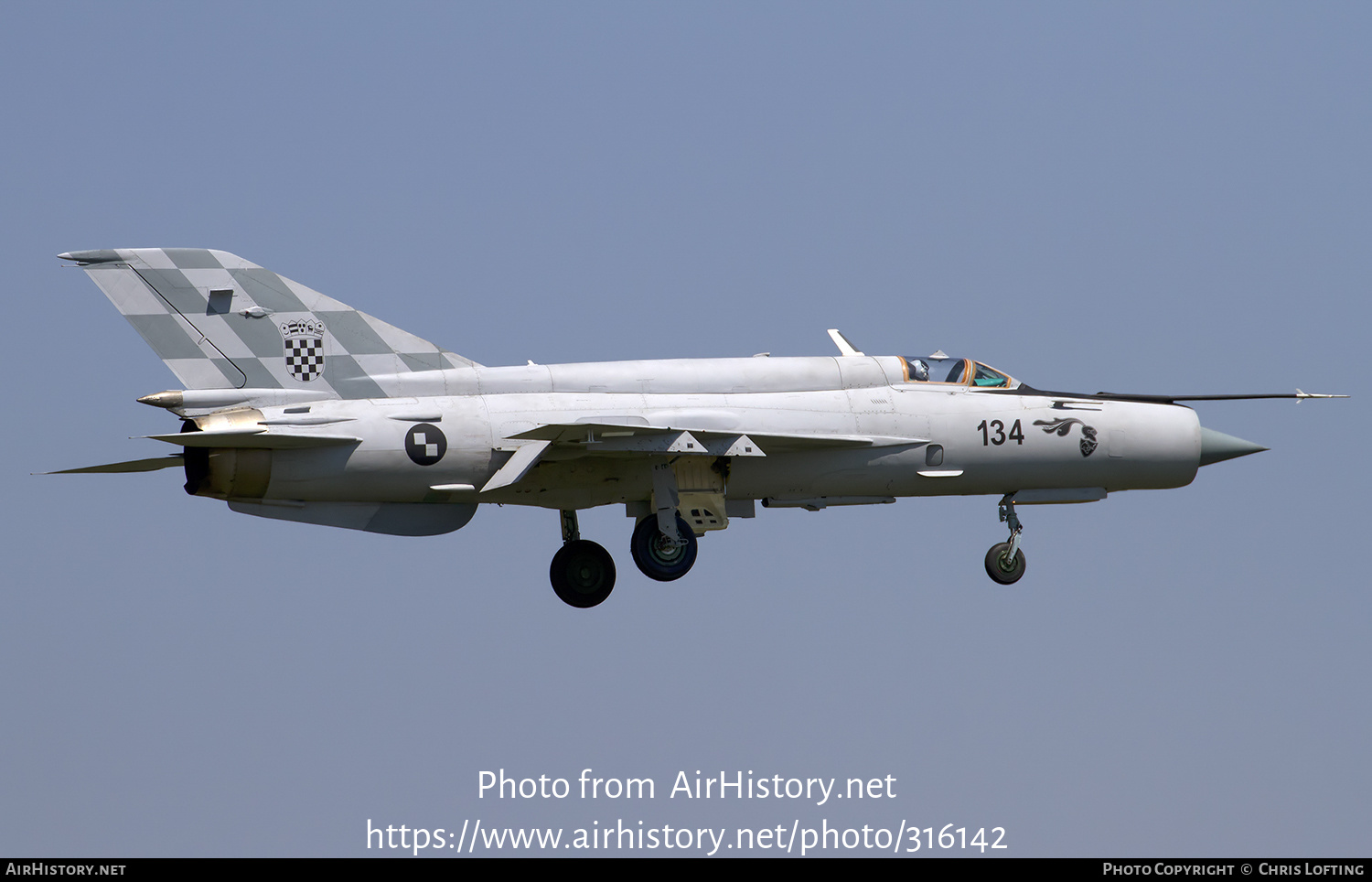 Aircraft Photo of 134 | Mikoyan-Gurevich MiG-21bisD | Croatia - Air Force | AirHistory.net #316142