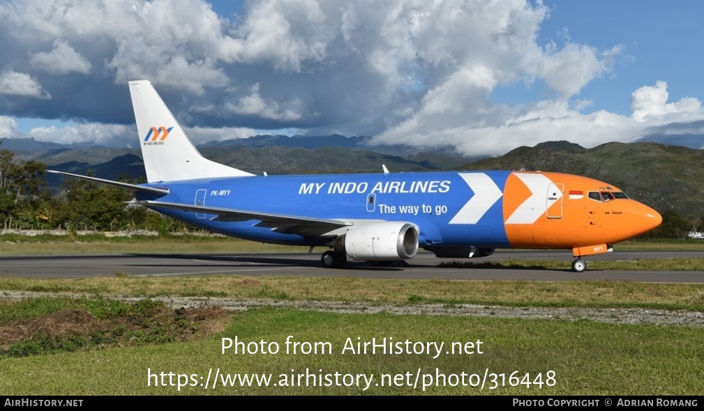 Aircraft Photo of PK-MYY | Boeing 737-347 | My Indo Airlines | AirHistory.net #316448