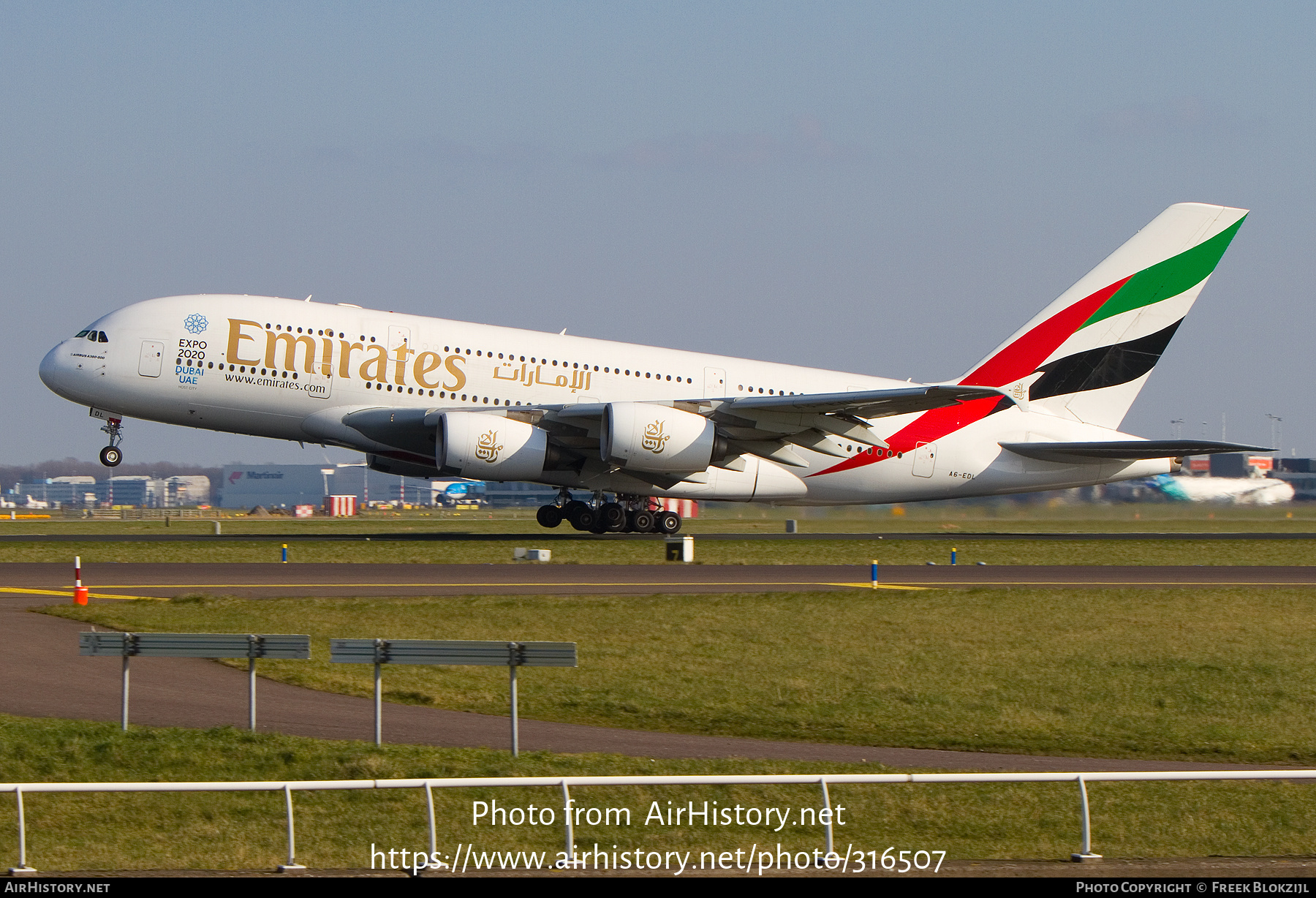 Aircraft Photo of A6-EDL | Airbus A380-861 | Emirates | AirHistory.net #316507