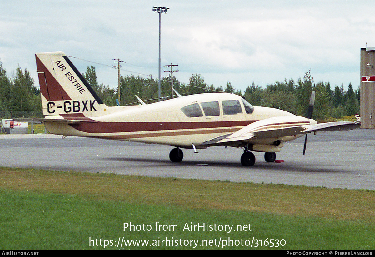 Aircraft Photo of C-GBXK | Piper PA-23-250 Aztec E | Air Estrie | AirHistory.net #316530