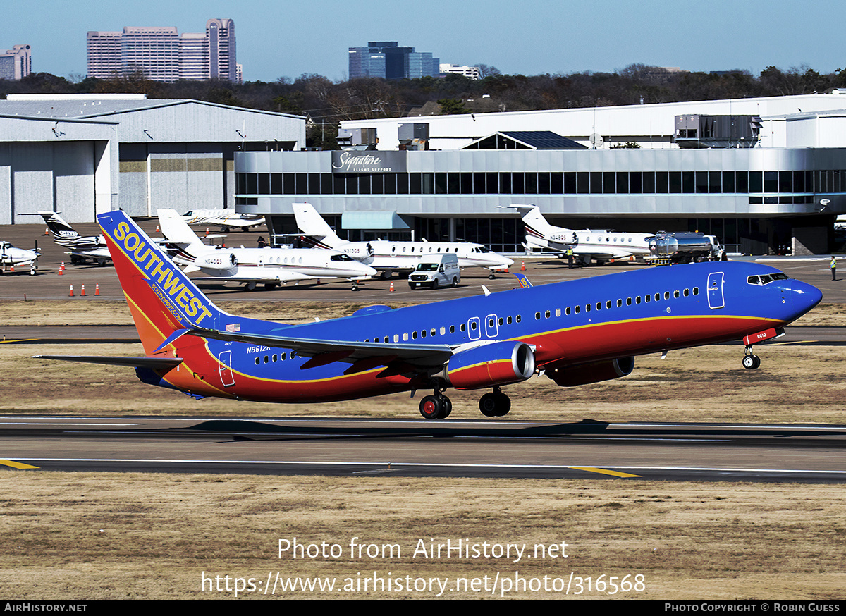 Aircraft Photo of N8612K | Boeing 737-8H4 | Southwest Airlines | AirHistory.net #316568