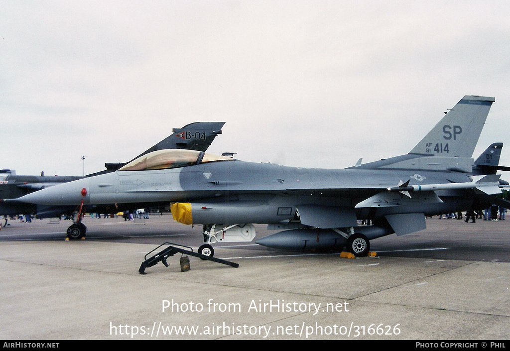 Aircraft Photo of 91-0414 / AF91-414 | General Dynamics F-16CJ Fighting Falcon | USA - Air Force | AirHistory.net #316626