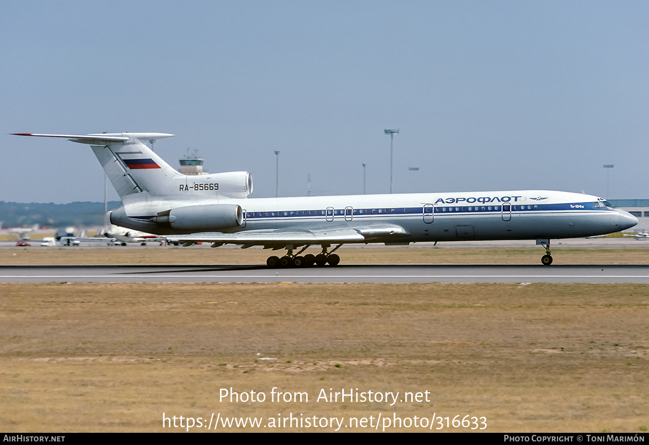 Aircraft Photo of RA-85669 | Tupolev Tu-154M | Aeroflot | AirHistory.net #316633