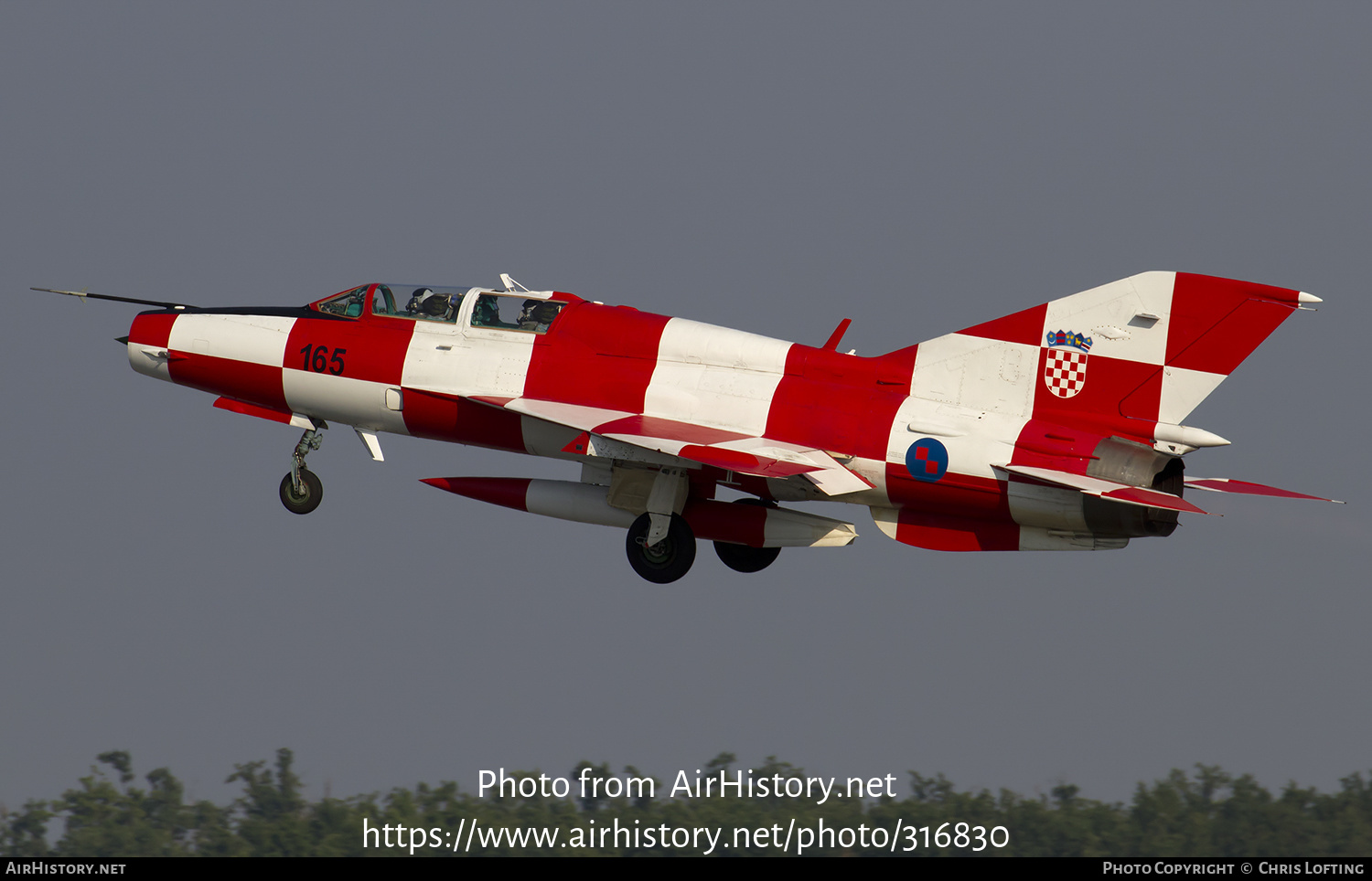 Aircraft Photo of 165 | Mikoyan-Gurevich MiG-21UMD | Croatia - Air Force | AirHistory.net #316830