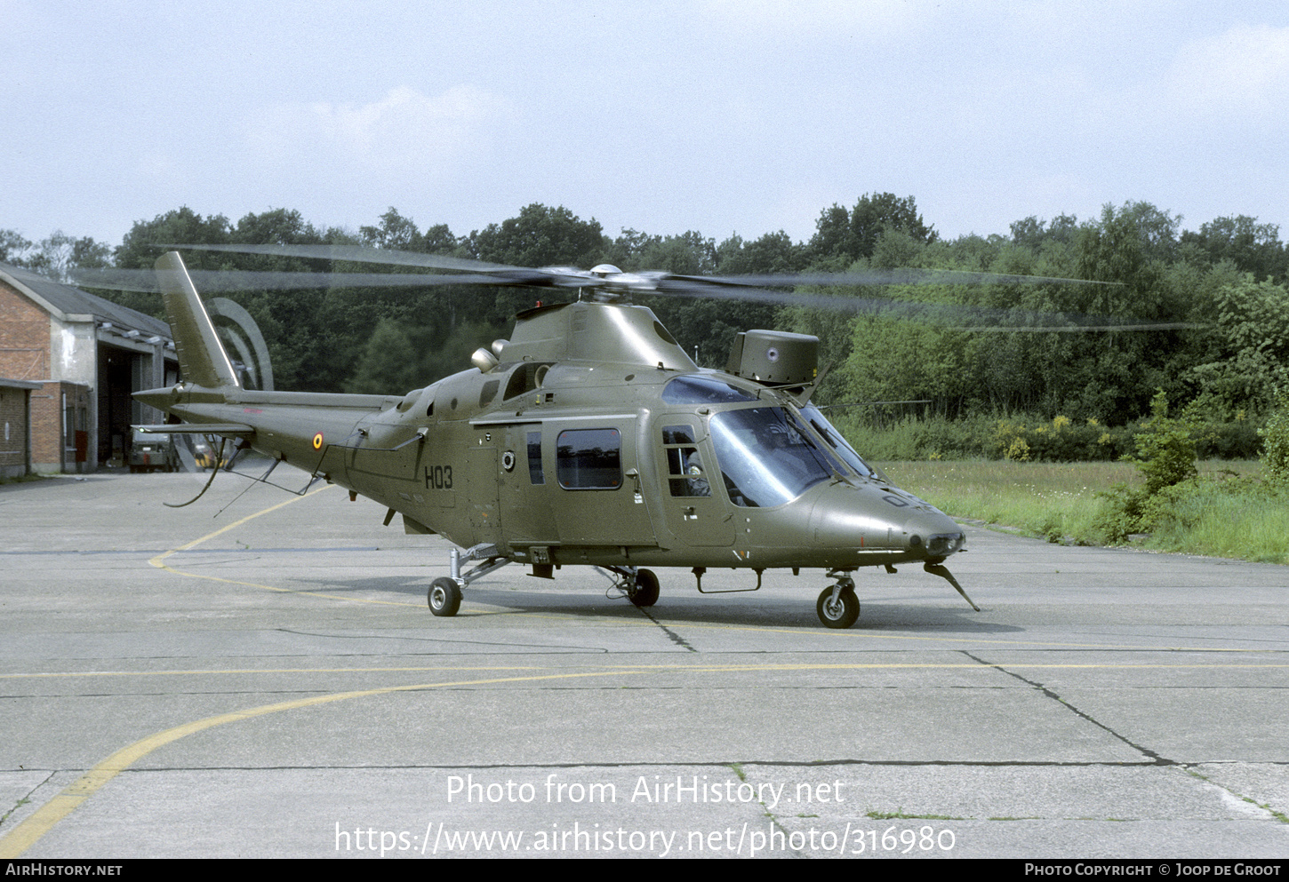 Aircraft Photo of H03 | Agusta A-109BA | Belgium - Army | AirHistory.net #316980