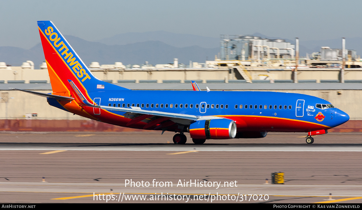 Aircraft Photo of N266WN | Boeing 737-7H4 | Southwest Airlines | AirHistory.net #317020