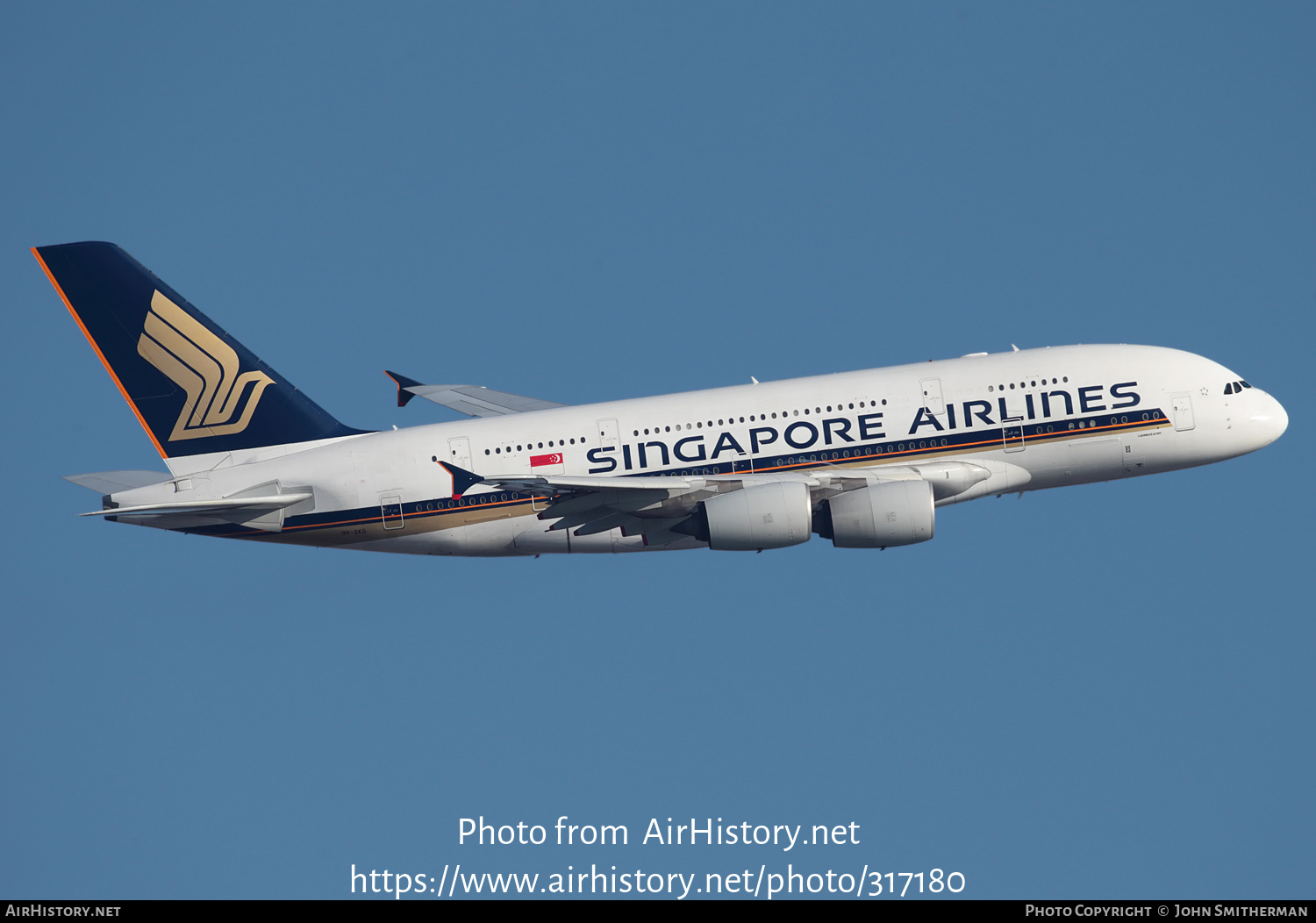 Aircraft Photo of 9V-SKG | Airbus A380-841 | Singapore Airlines | AirHistory.net #317180