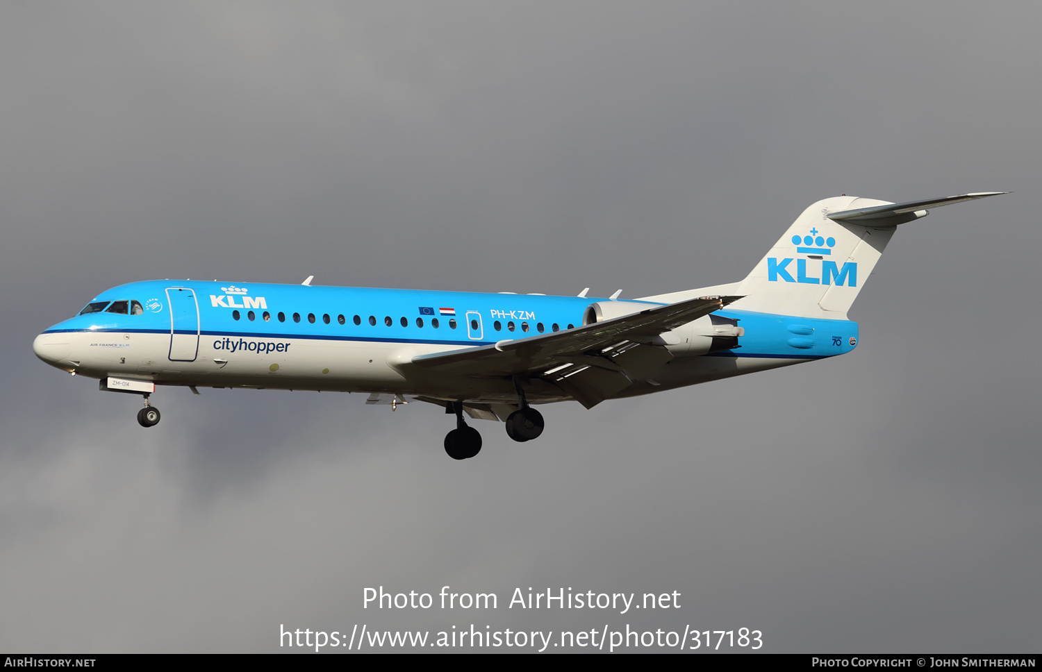 Aircraft Photo of PH-KZM | Fokker 70 (F28-0070) | KLM Cityhopper | AirHistory.net #317183