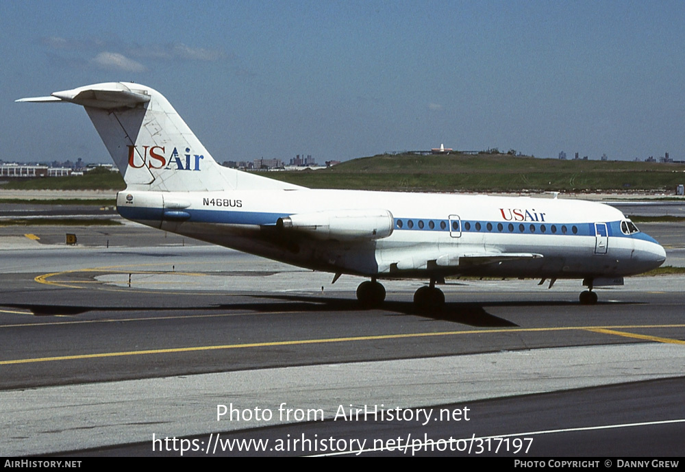 Aircraft Photo of N468US | Fokker F28-1000 Fellowship | USAir | AirHistory.net #317197