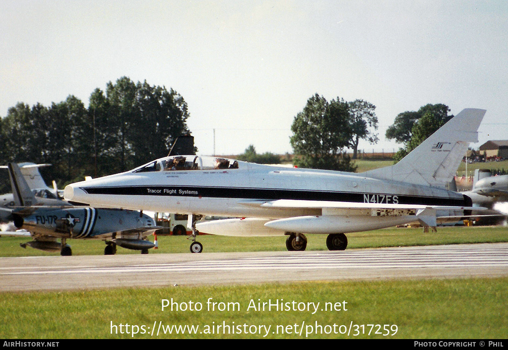 Aircraft Photo of N417FS | North American F-100F Super Sabre | Tracor Flight Systems | AirHistory.net #317259