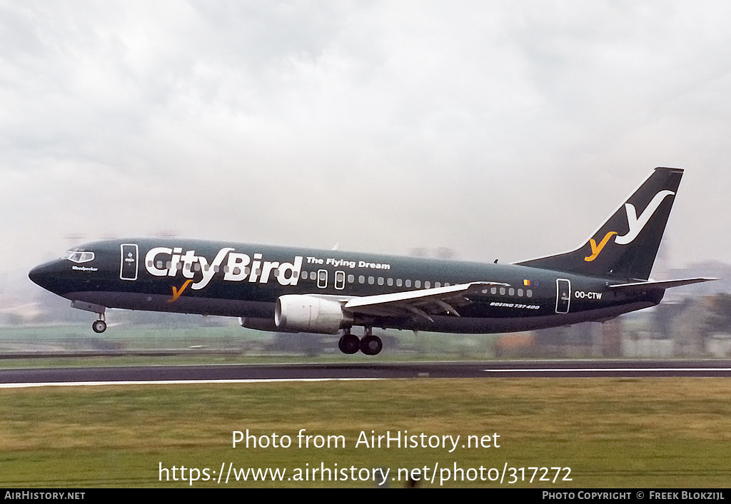 Aircraft Photo of OO-CTW | Boeing 737-46Q | CityBird | AirHistory.net #317272