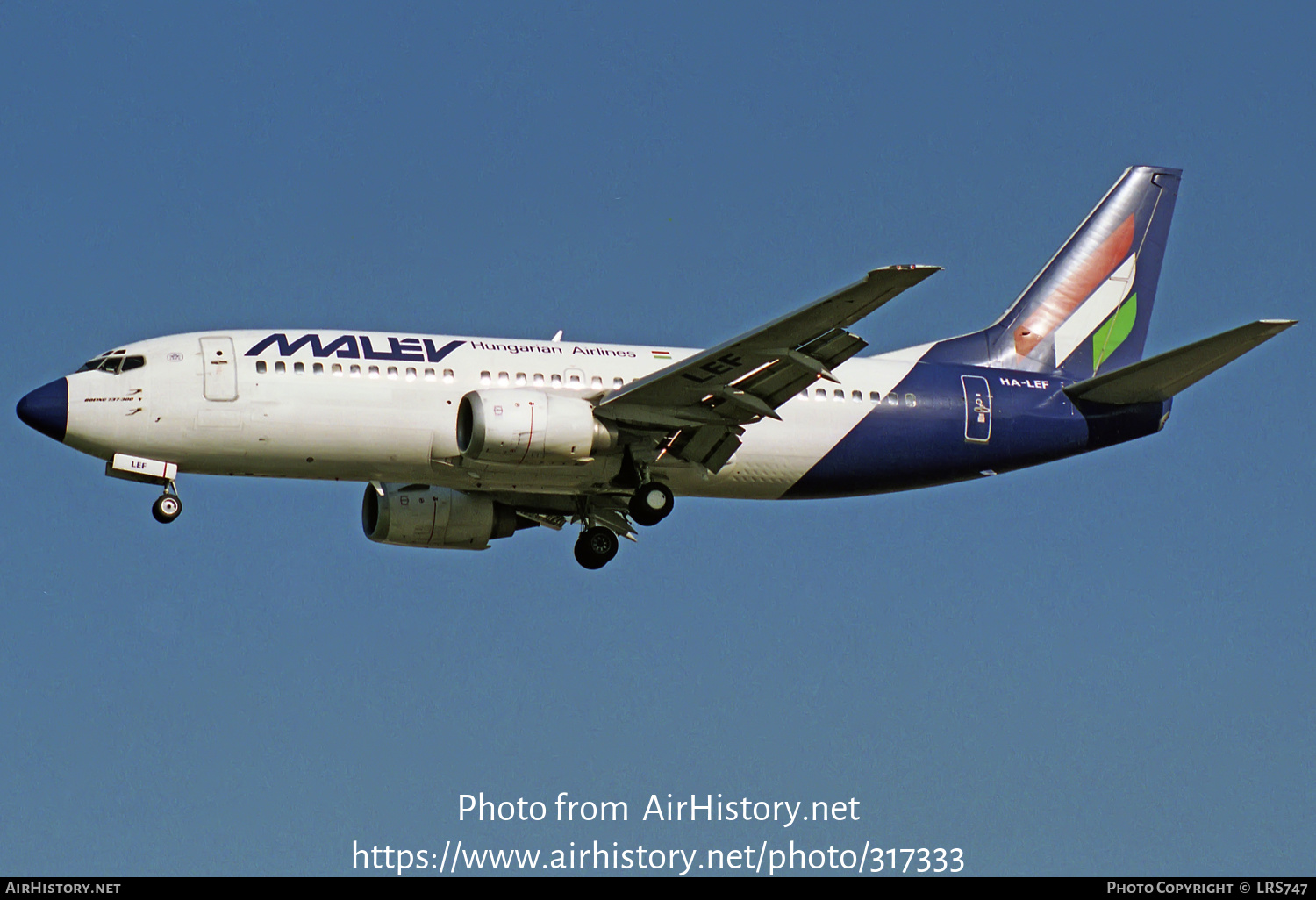 Aircraft Photo of HA-LEF | Boeing 737-3Y0 | Malév - Hungarian Airlines | AirHistory.net #317333