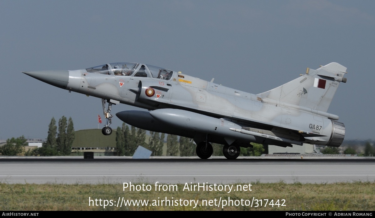 Aircraft Photo of QA87 | Dassault Mirage 2000-5DDA | Qatar - Air Force | AirHistory.net #317442