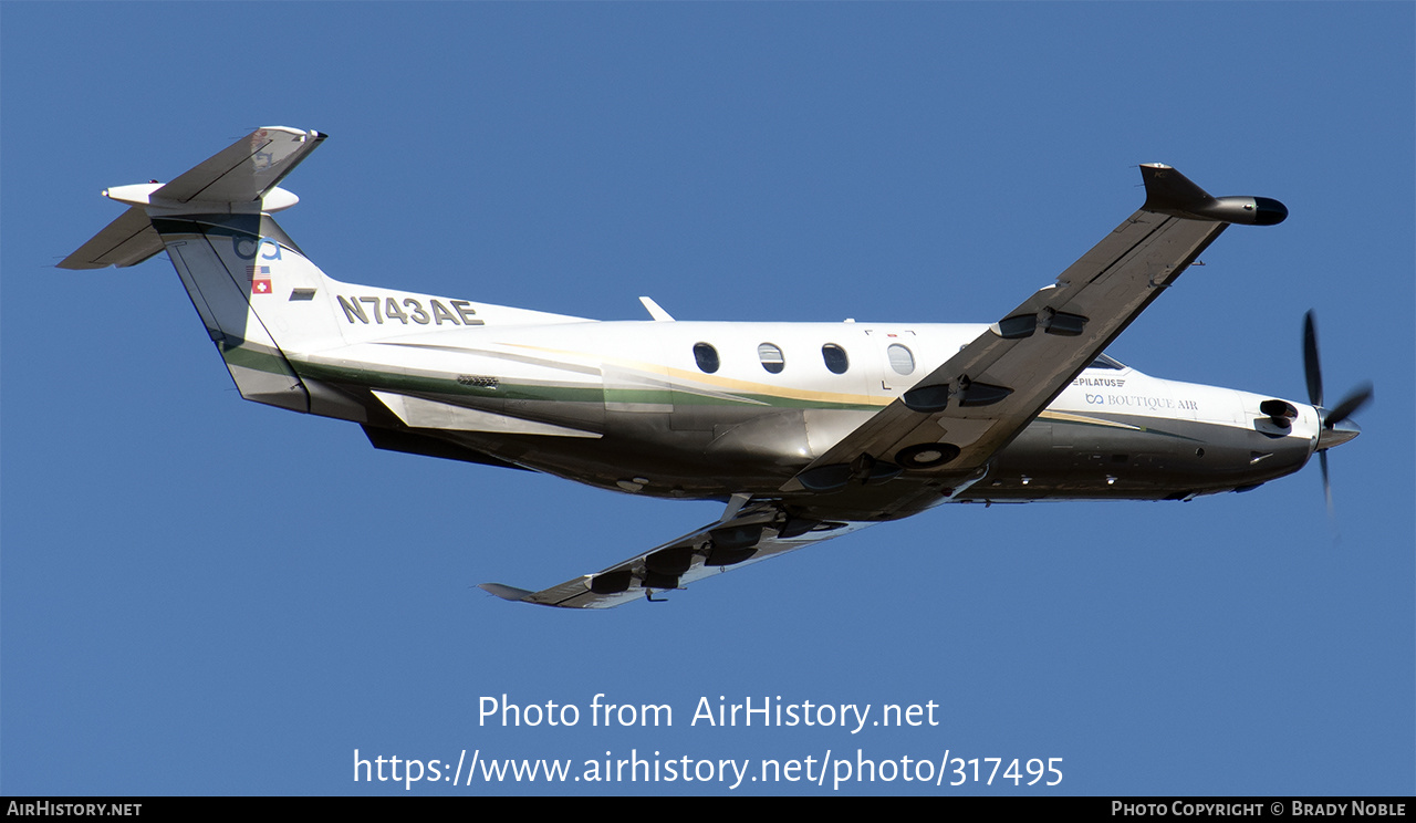 Aircraft Photo of N743AE | Pilatus PC-12NG (PC-12/47E) | Boutique Air | AirHistory.net #317495