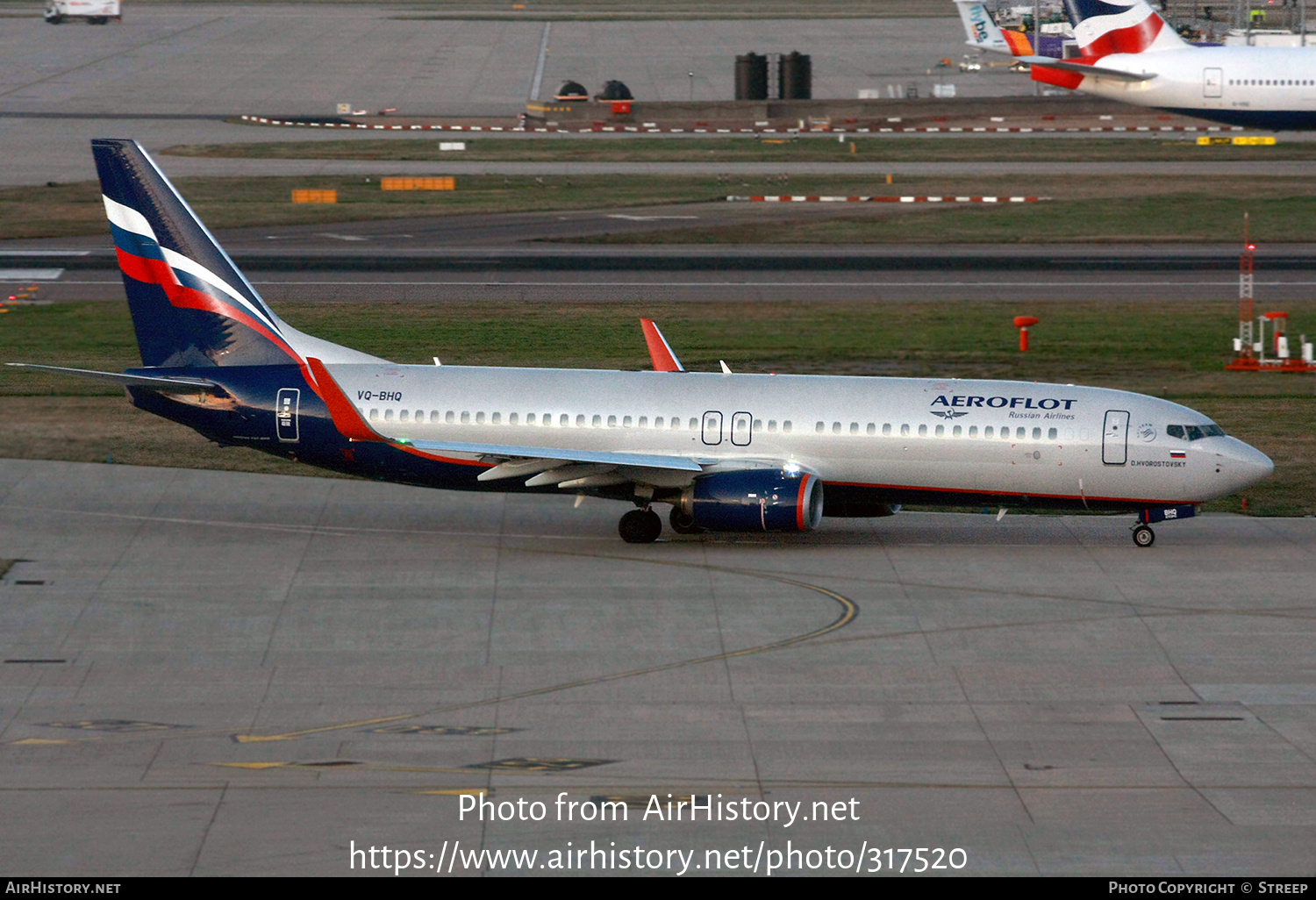 Aircraft Photo of VQ-BHQ | Boeing 737-800 | Aeroflot - Russian Airlines | AirHistory.net #317520