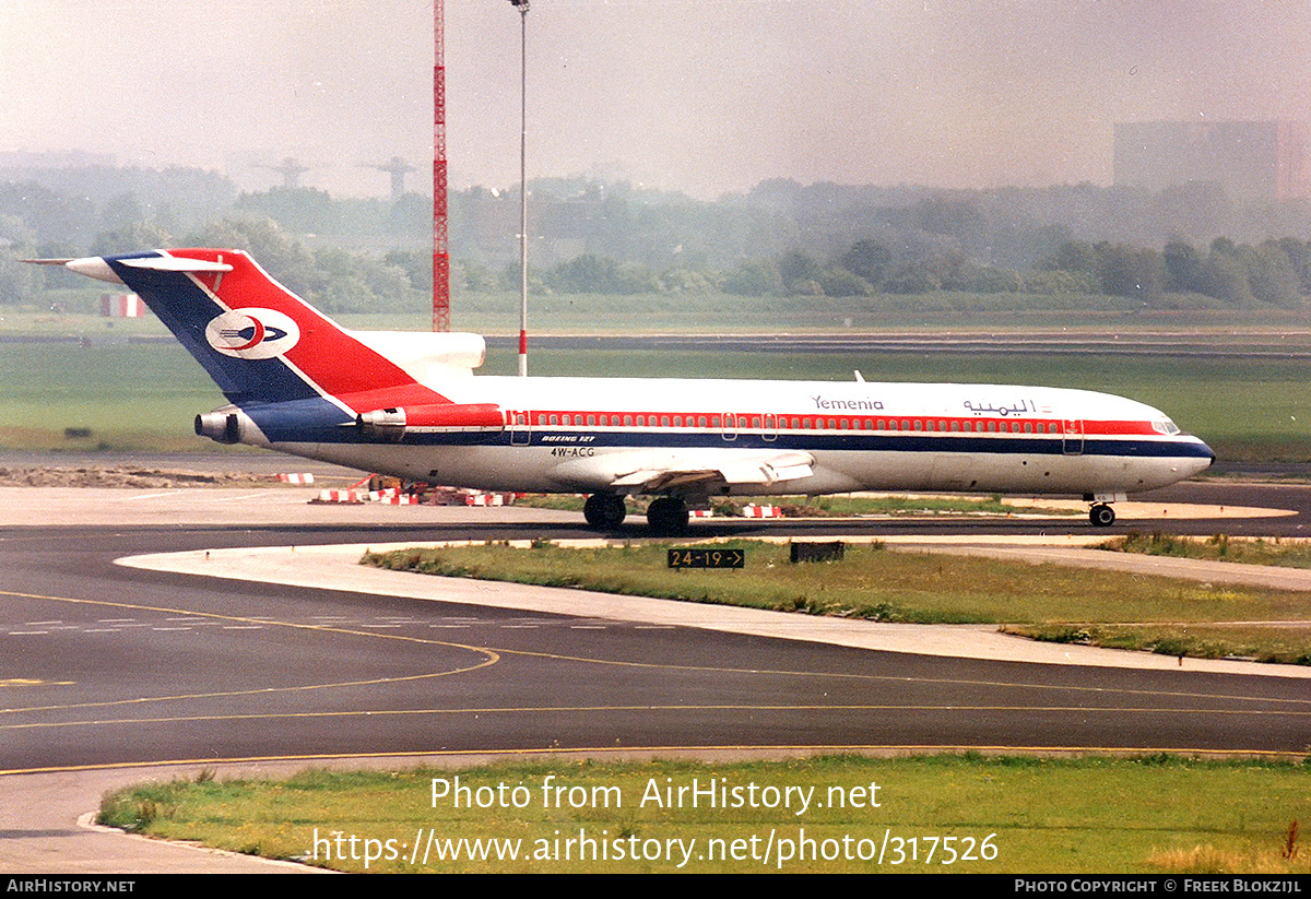 Aircraft Photo of 4W-ACG | Boeing 727-2N8/Adv | Yemenia - Yemen Airways | AirHistory.net #317526