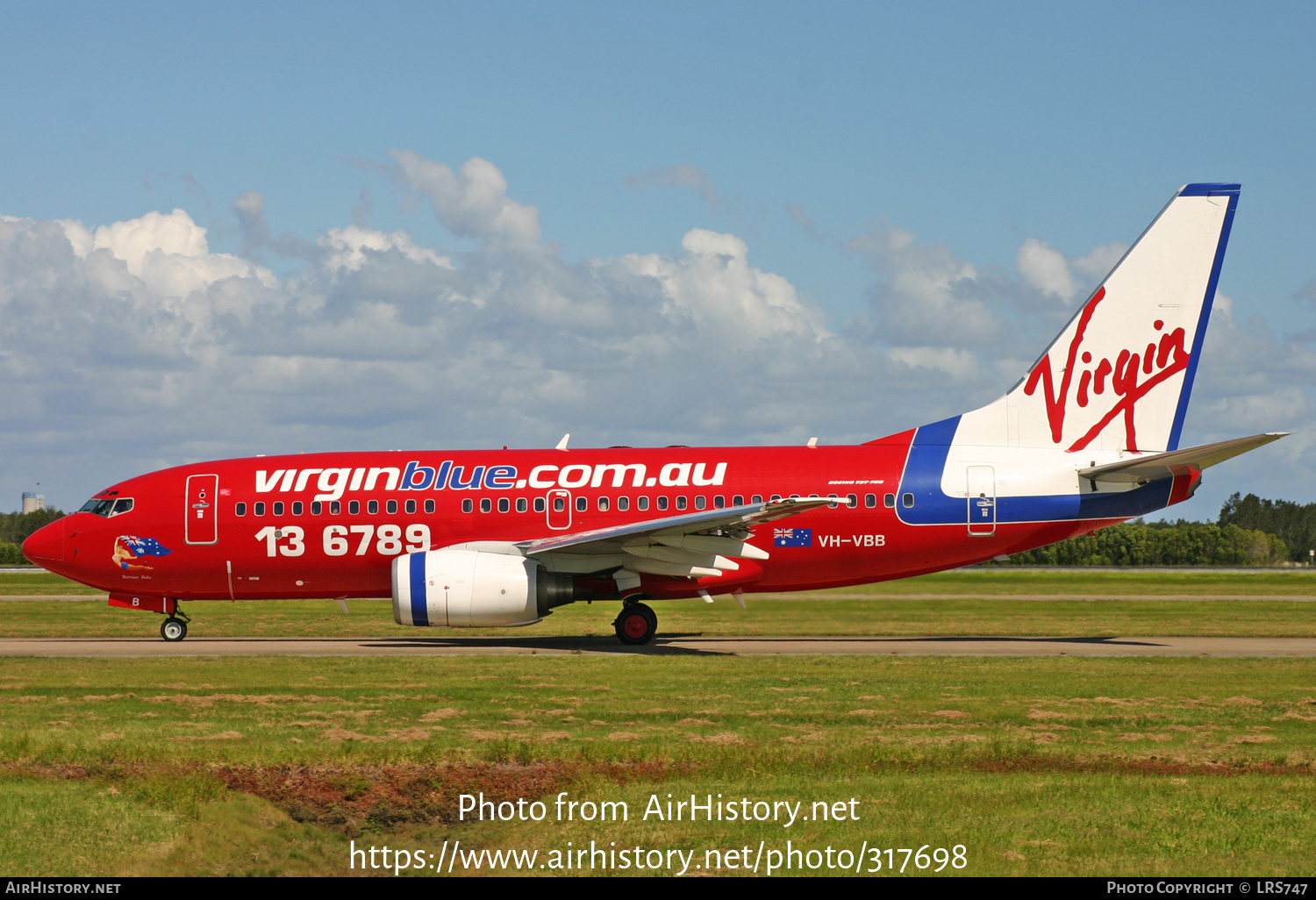 Aircraft Photo of VH-VBB | Boeing 737-7Q8 | Virgin Blue Airlines | AirHistory.net #317698