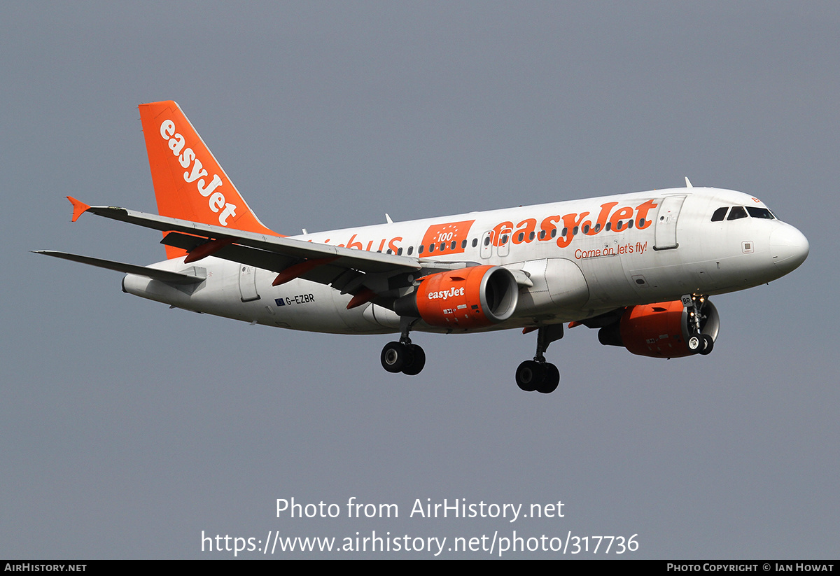 Aircraft Photo of G-EZBR | Airbus A319-111 | EasyJet | AirHistory.net #317736