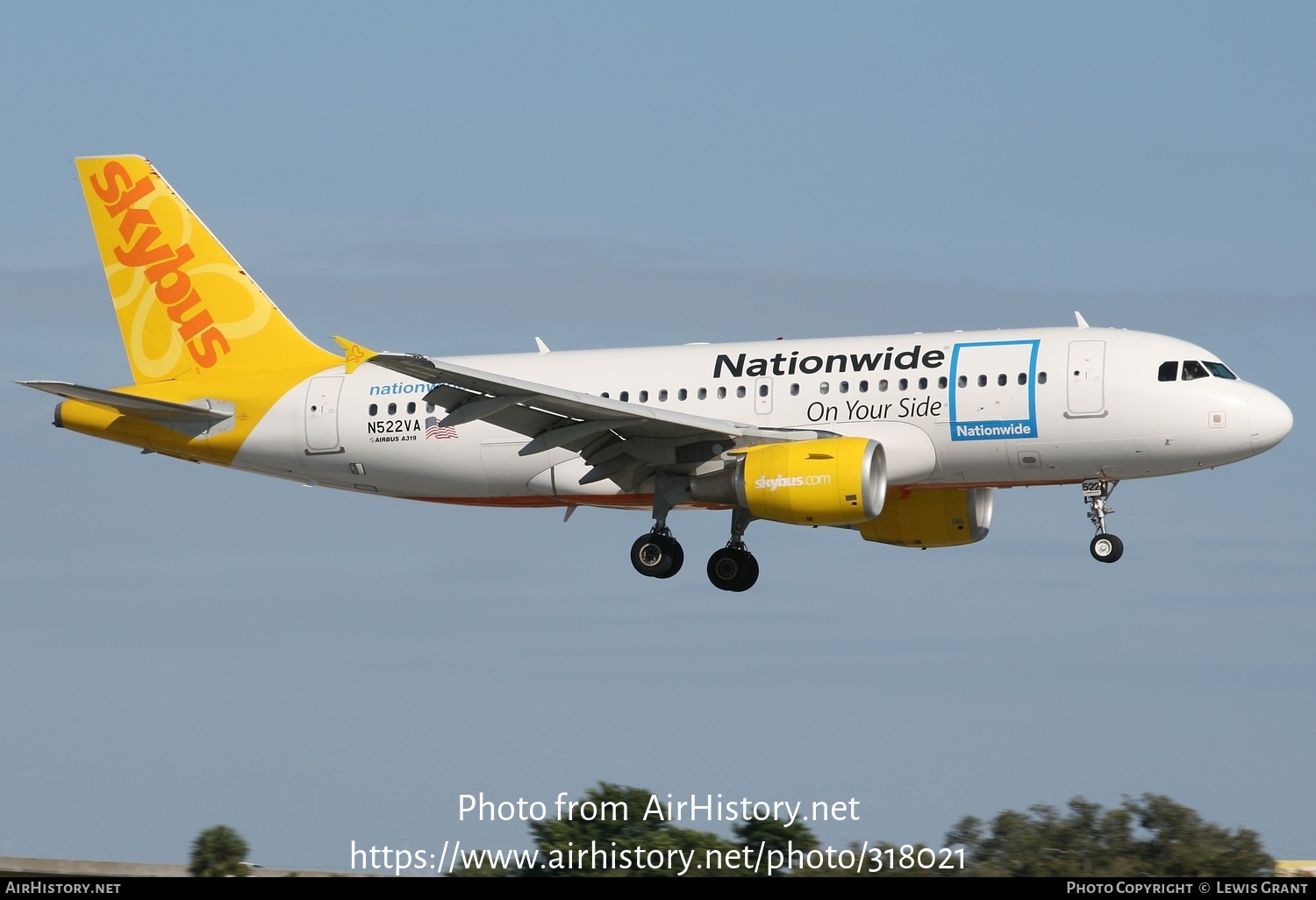 Aircraft Photo of N522VA | Airbus A319-112 | Skybus Airlines | AirHistory.net #318021