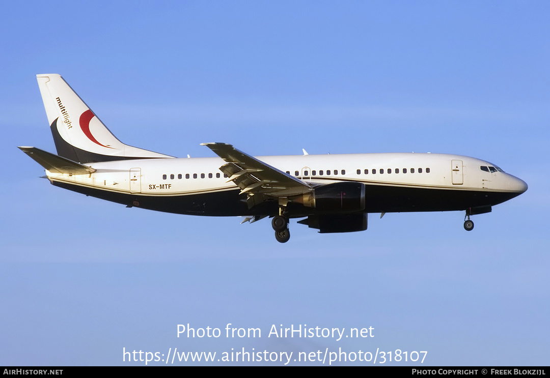 Aircraft Photo of SX-MTF | Boeing 737-329 | Multiflight | AirHistory.net #318107