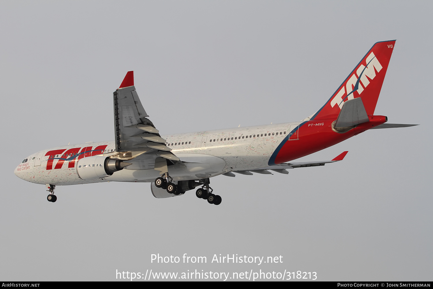 Aircraft Photo of PT-MVG | Airbus A330-203 | TAM Linhas Aéreas | AirHistory.net #318213