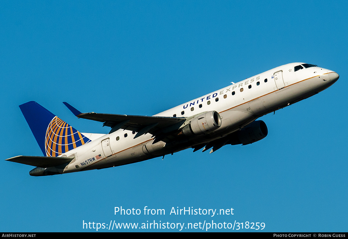 Aircraft Photo of N657RW | Embraer 170SE (ERJ-170-100SE) | United Express | AirHistory.net #318259