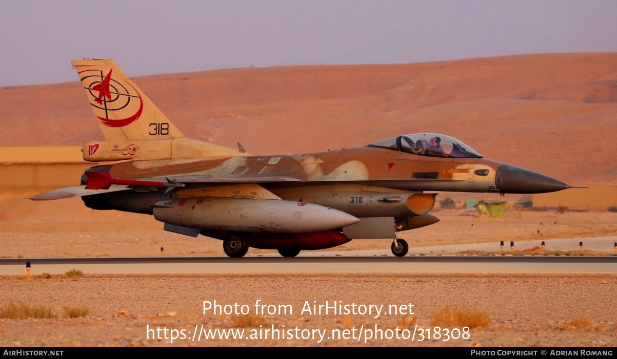 Aircraft Photo of 318 | General Dynamics F-16C Barak | Israel - Air Force | AirHistory.net #318308