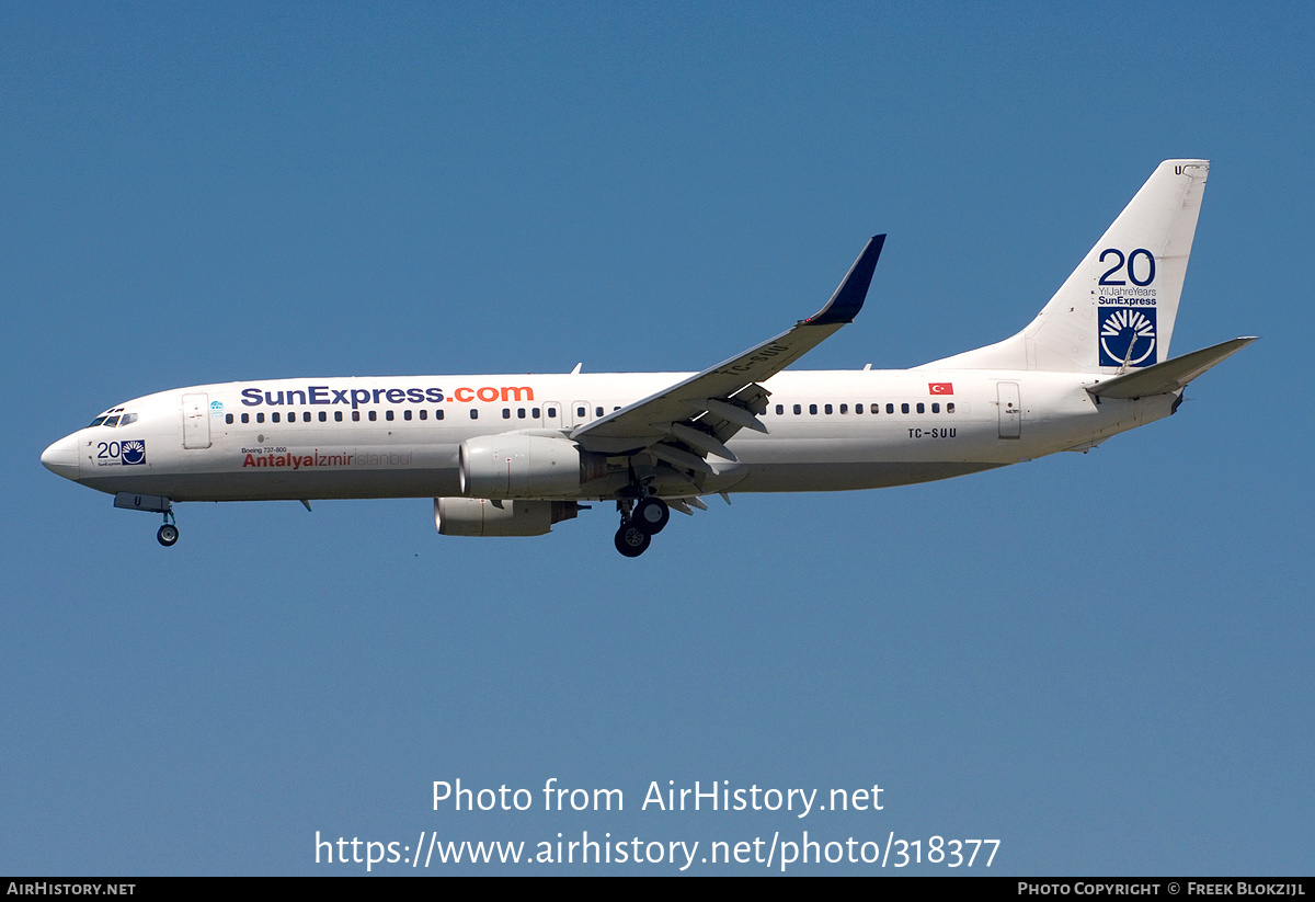 Aircraft Photo of TC-SUU | Boeing 737-86Q | SunExpress | AirHistory.net #318377