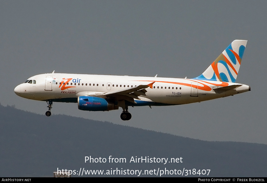 Aircraft Photo of TC-IZH | Airbus A319-131 | IZAir - Izmir Hava Yollari | AirHistory.net #318407