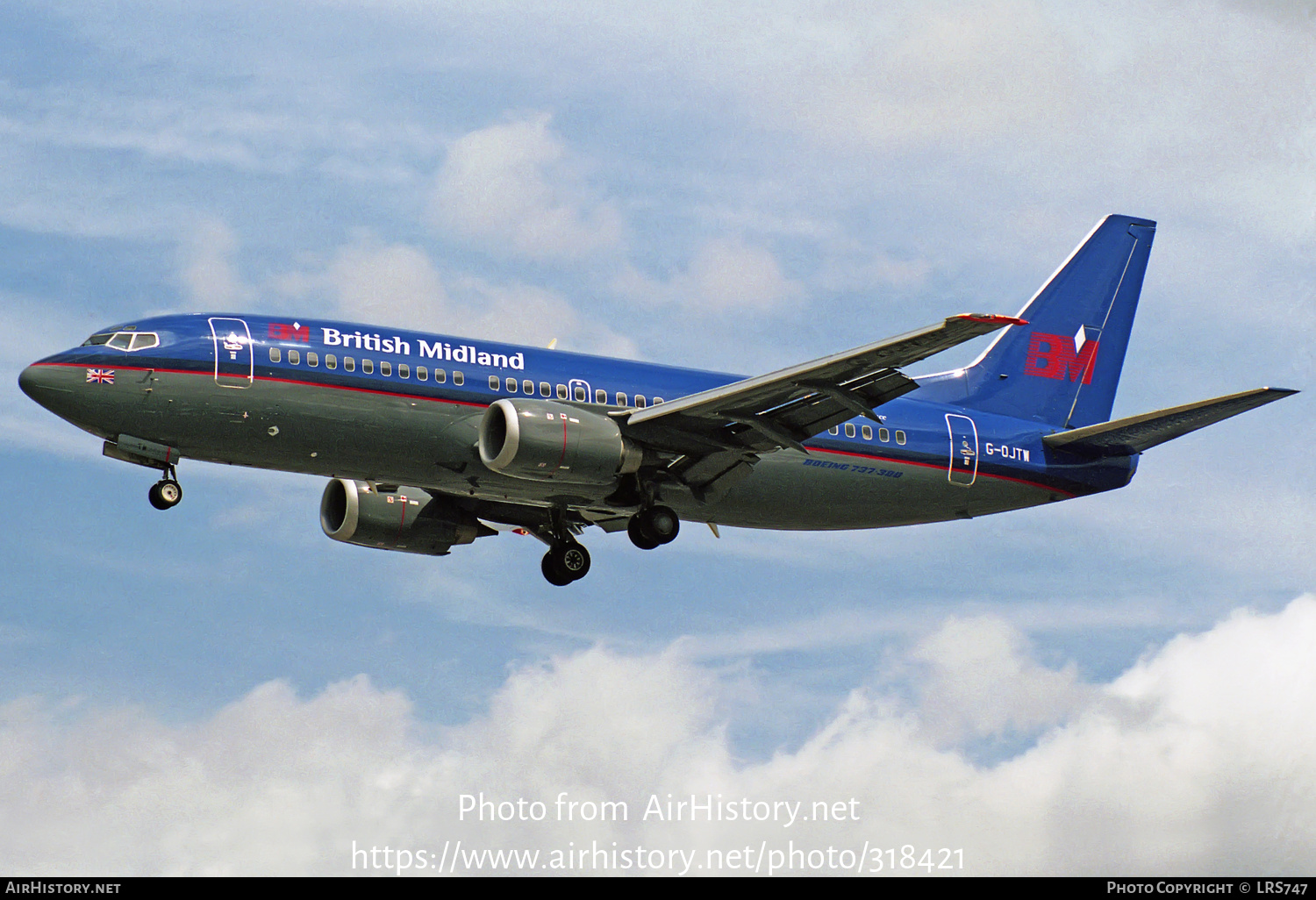 Aircraft Photo of G-OJTW | Boeing 737-36N | British Midland Airways - BMA | AirHistory.net #318421