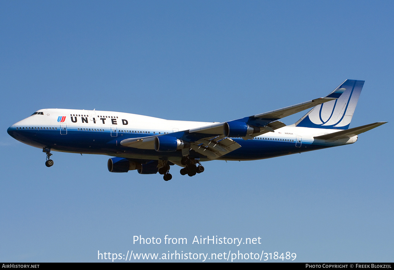 Aircraft Photo of N104UA | Boeing 747-422 | United Airlines | AirHistory.net #318489