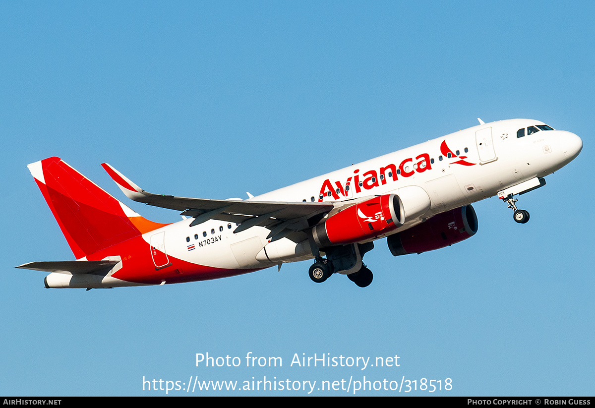 Aircraft Photo of N703AV | Airbus A319-132 | Avianca | AirHistory.net #318518