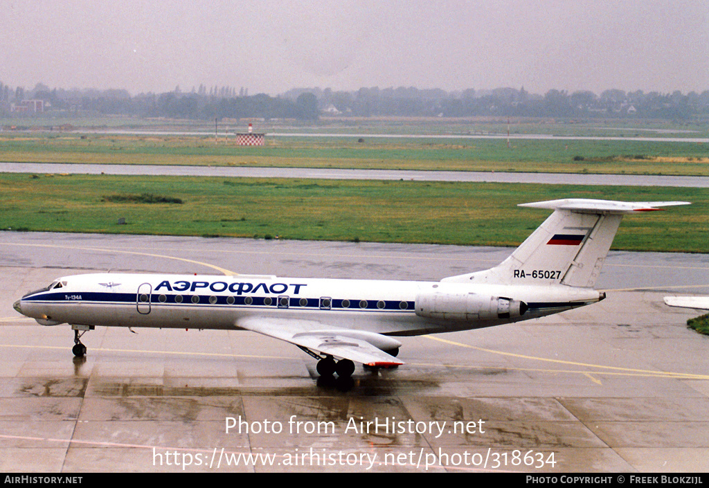 Aircraft Photo of RA-65027 | Tupolev Tu-134A | Aeroflot | AirHistory.net #318634