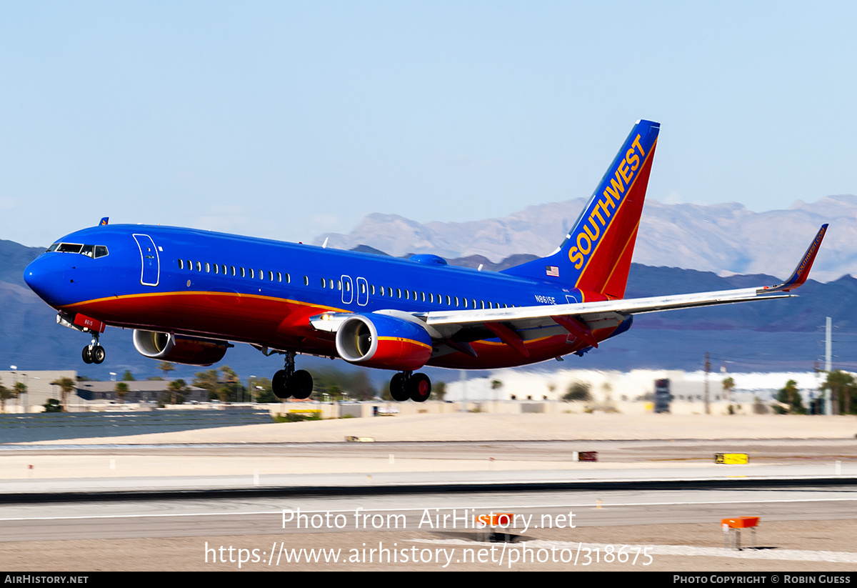 Aircraft Photo of N8615E | Boeing 737-8H4 | Southwest Airlines | AirHistory.net #318675