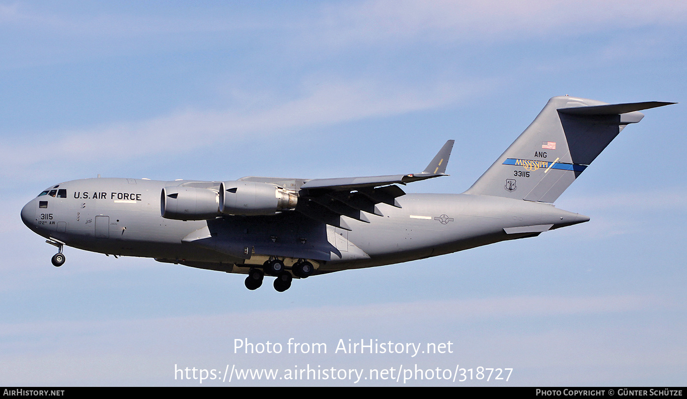 Aircraft Photo of 03-3115 | Boeing C-17A Globemaster III | USA - Air Force | AirHistory.net #318727