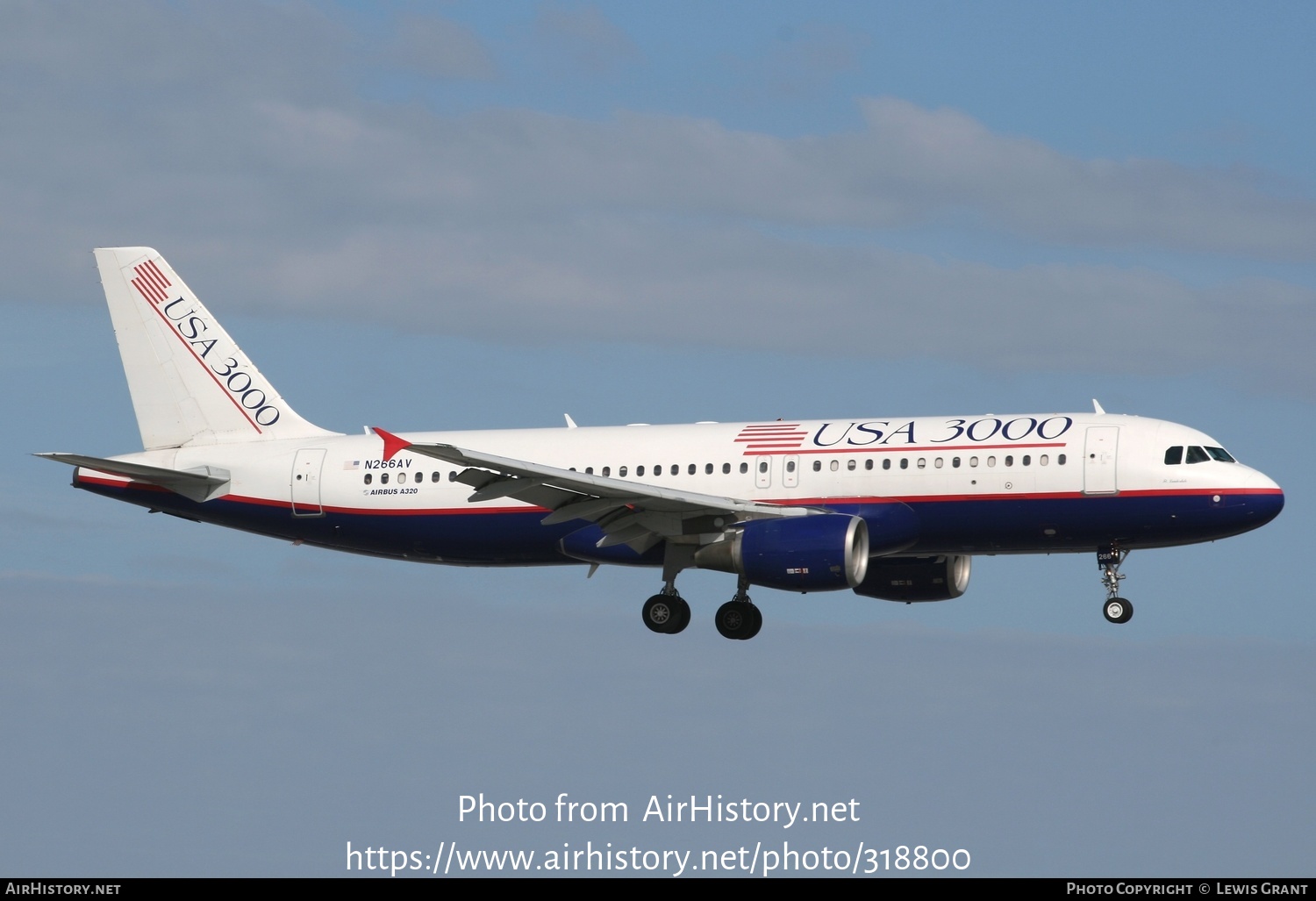 Aircraft Photo of N266AV | Airbus A320-214 | USA 3000 Airlines | AirHistory.net #318800