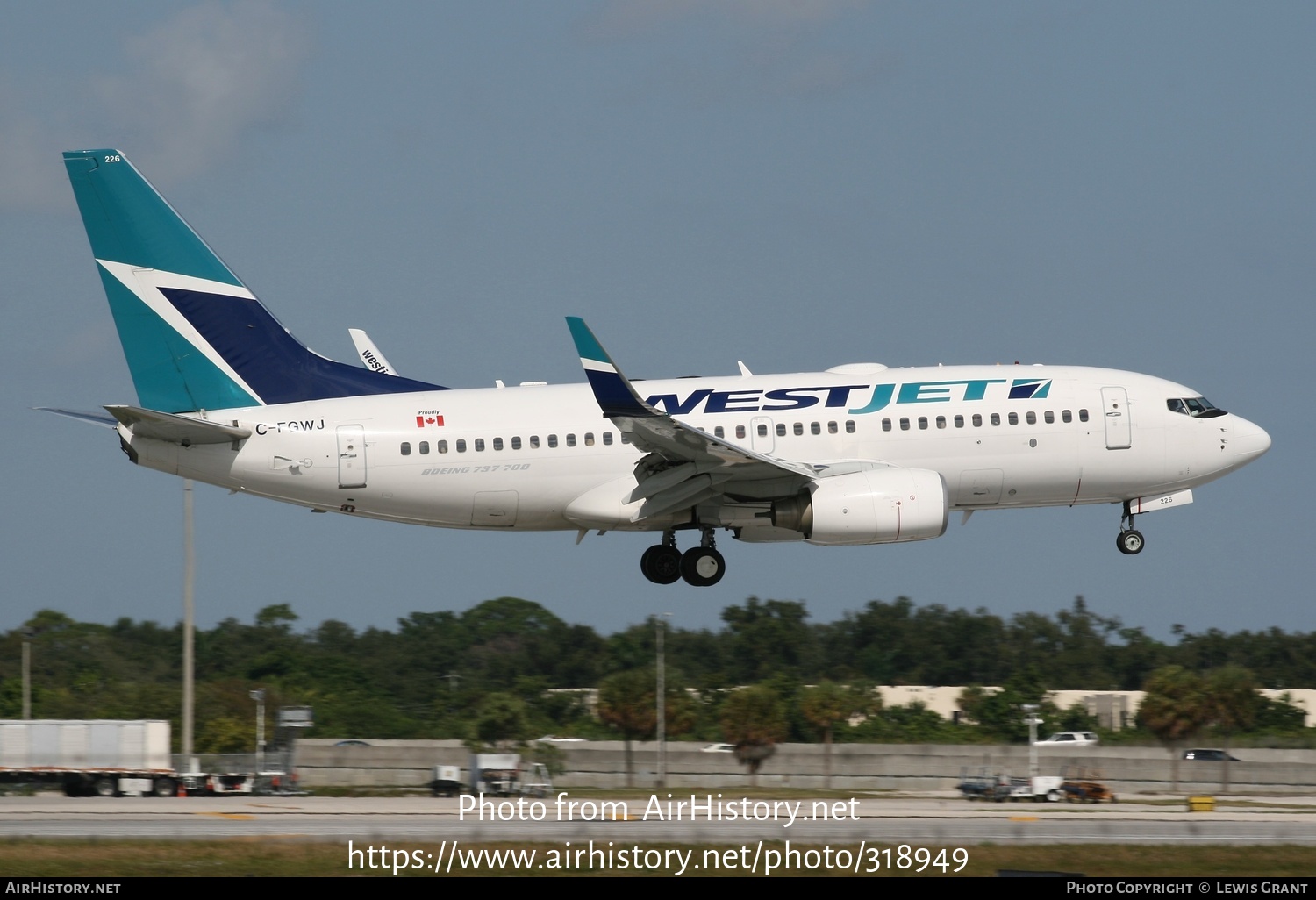 Aircraft Photo of C-FGWJ | Boeing 737-7CT | WestJet | AirHistory.net #318949