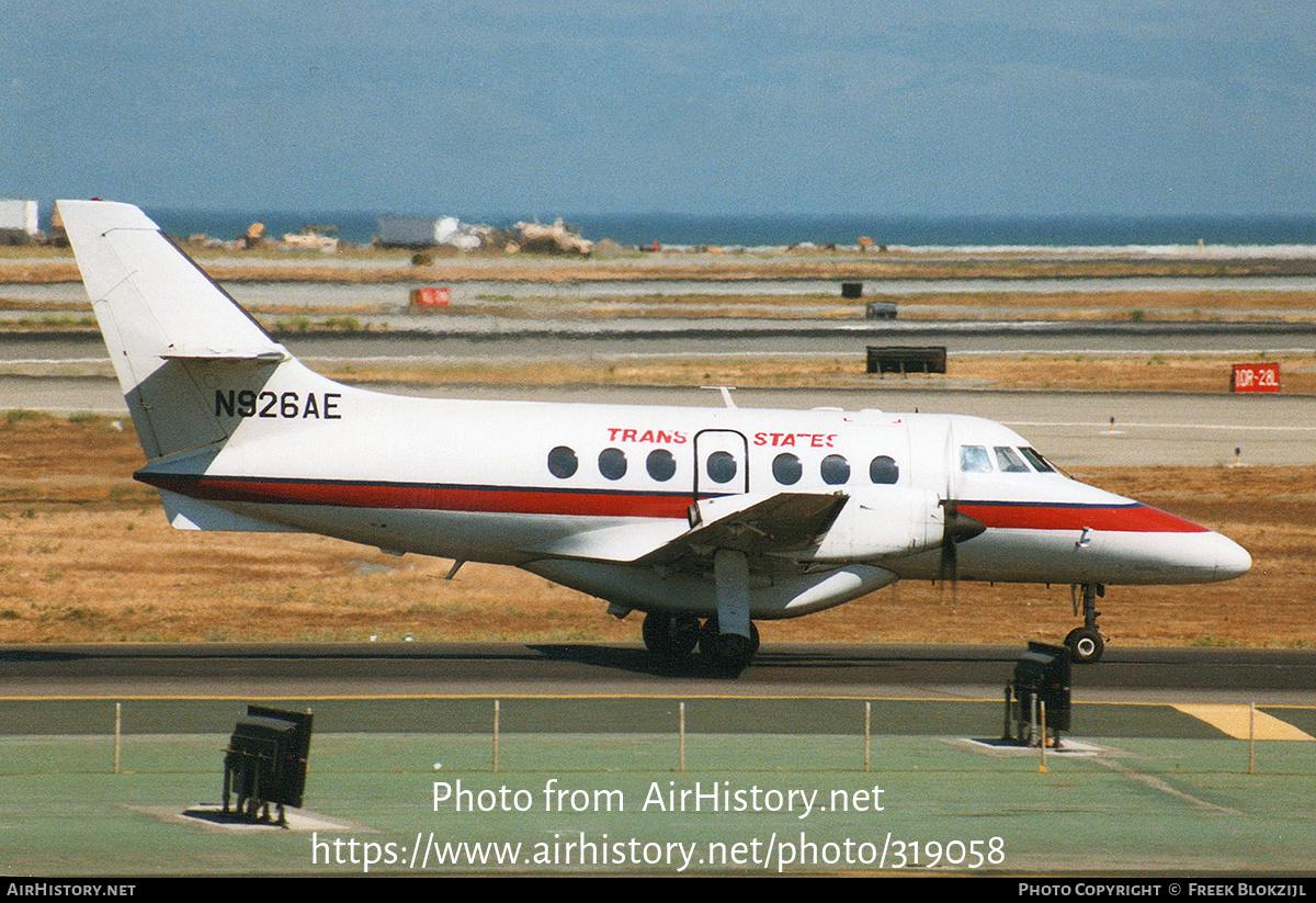 Aircraft Photo of N926AE | British Aerospace BAe-3212 Jetstream Super 31 | Trans States Airlines | AirHistory.net #319058