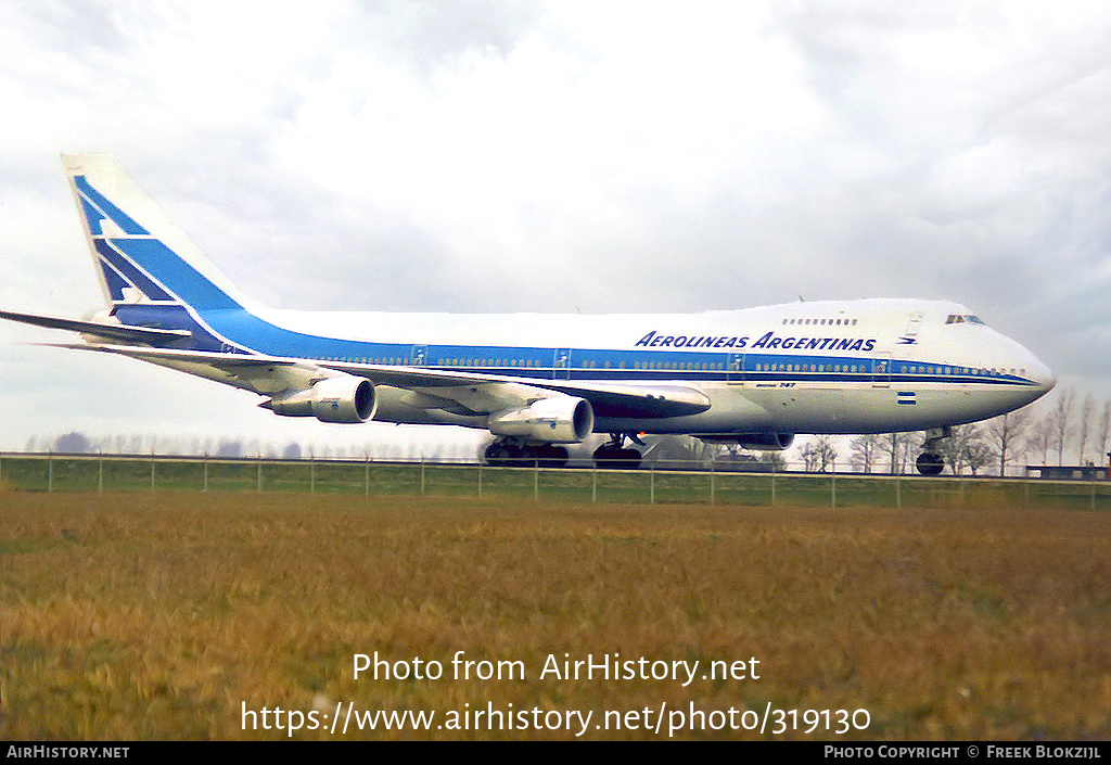 Aircraft Photo of LV-OPA | Boeing 747-287B | Aerolíneas Argentinas | AirHistory.net #319130