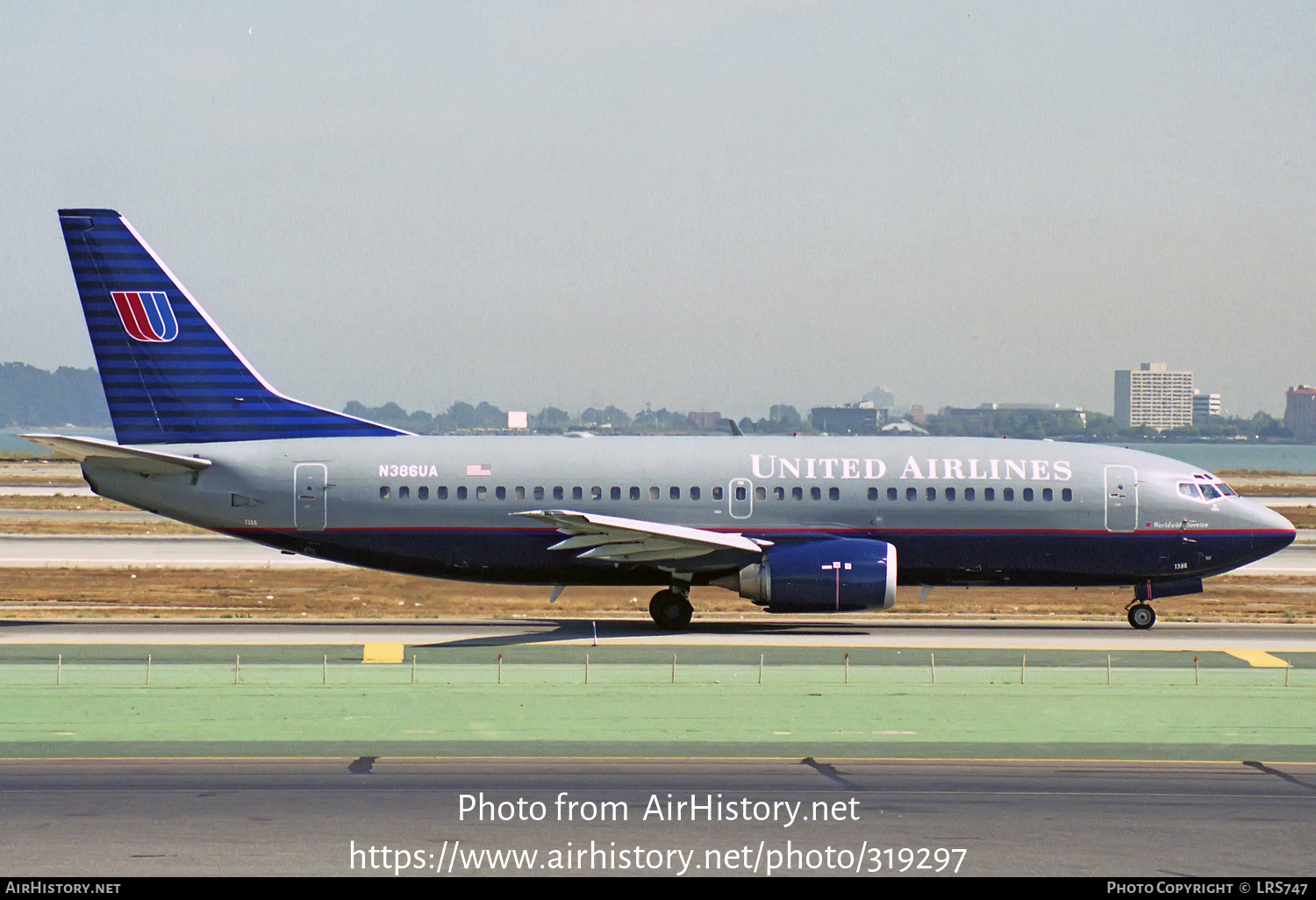 Aircraft Photo of N386UA | Boeing 737-322 | United Airlines | AirHistory.net #319297