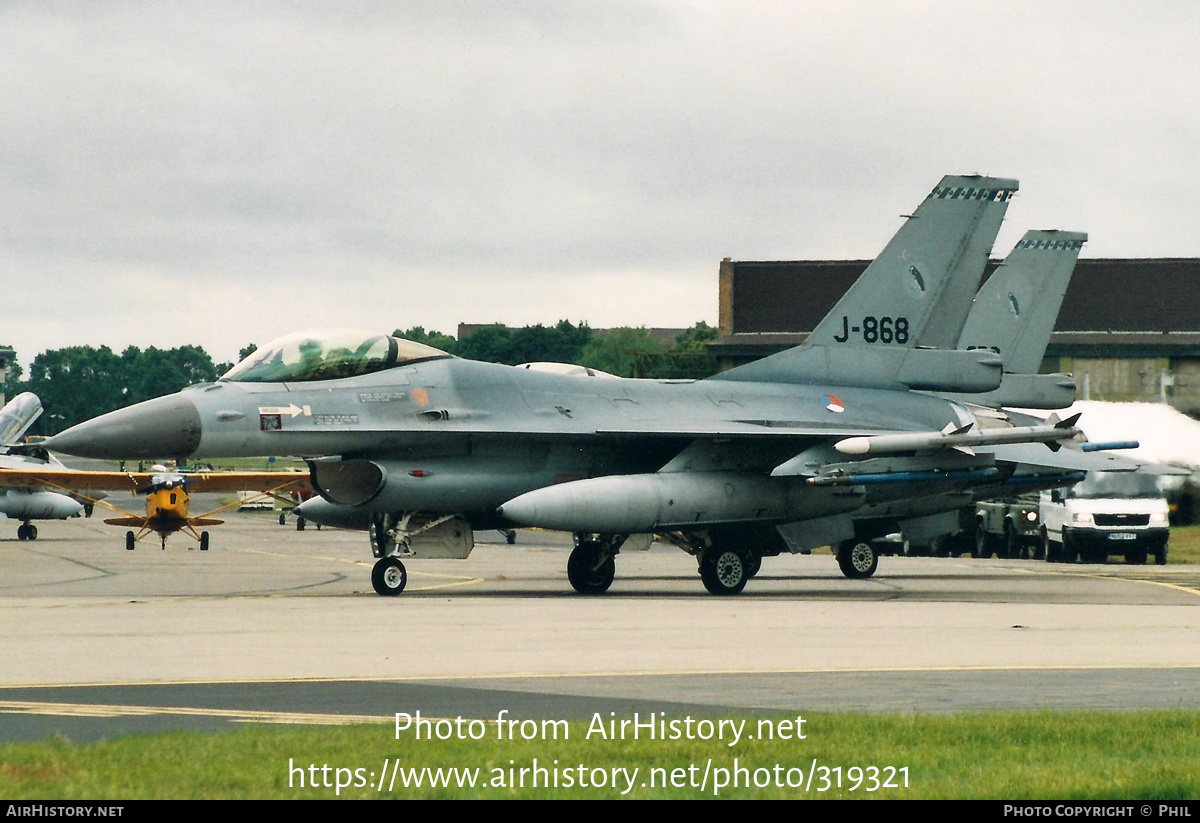 Aircraft Photo of J-868 | General Dynamics F-16AM Fighting Falcon | Netherlands - Air Force | AirHistory.net #319321