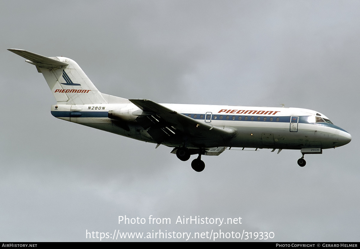 Aircraft Photo of N280N | Fokker F28-1000 Fellowship | Piedmont Airlines | AirHistory.net #319330